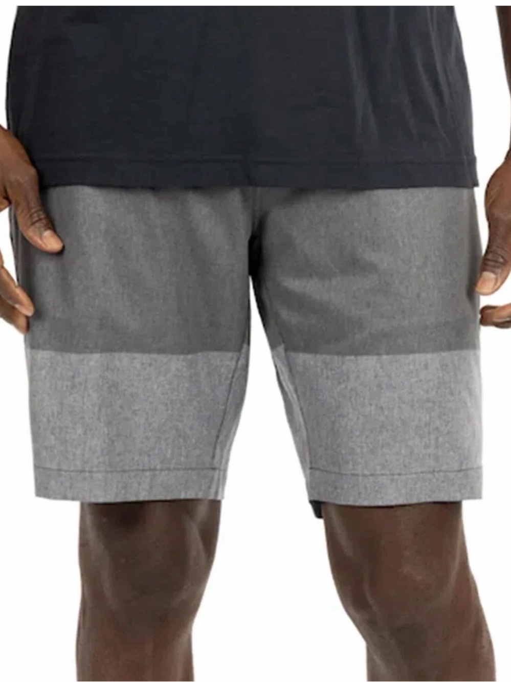 Men’s size 36 Travis Mathew Grey color block flat front shorts